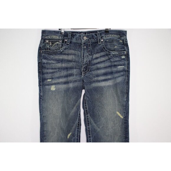 Key Closet Mens 40 x 33 Y2K Style Eagle Straight Jeans NEW M1038 - Picture 3 of 7
